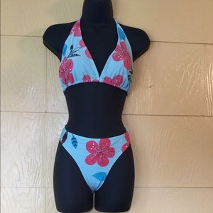 2 piece floral swim suit